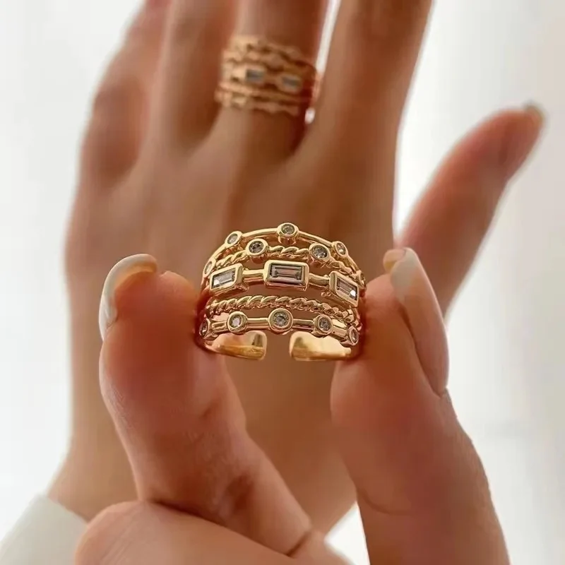 18k Hollow Inlaid Sun Ring - Image 2