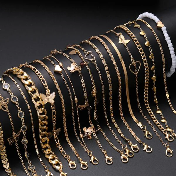19 pc Boho Stackable Anklet Set - Image 2