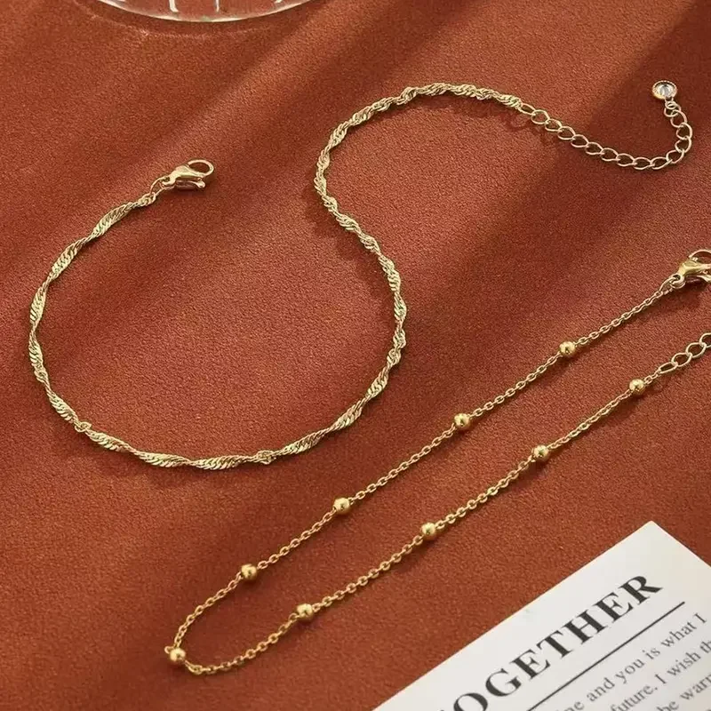 2pc Dainty Thin Anklets - Image 3