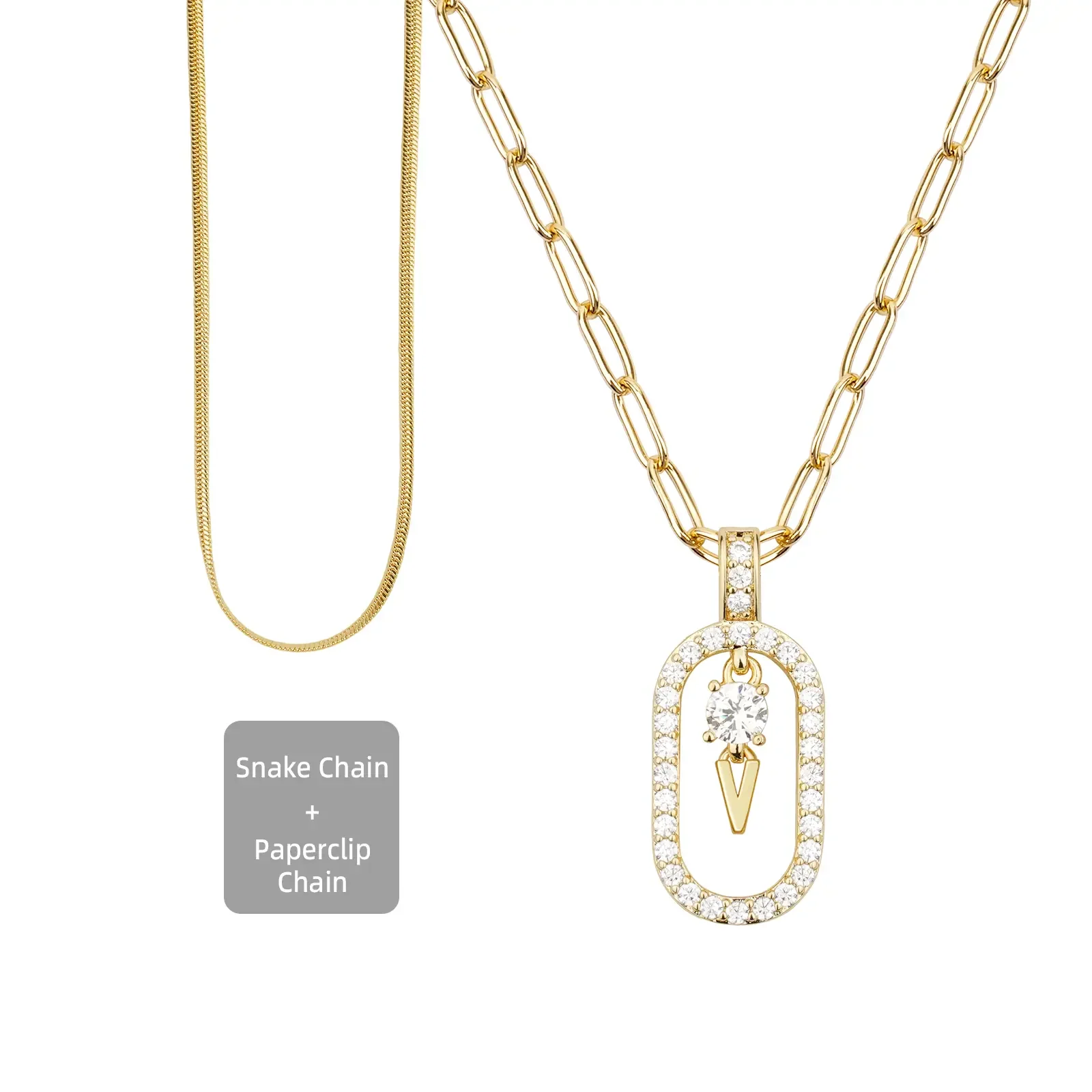 2pc Initial Necklace Set - Image 6