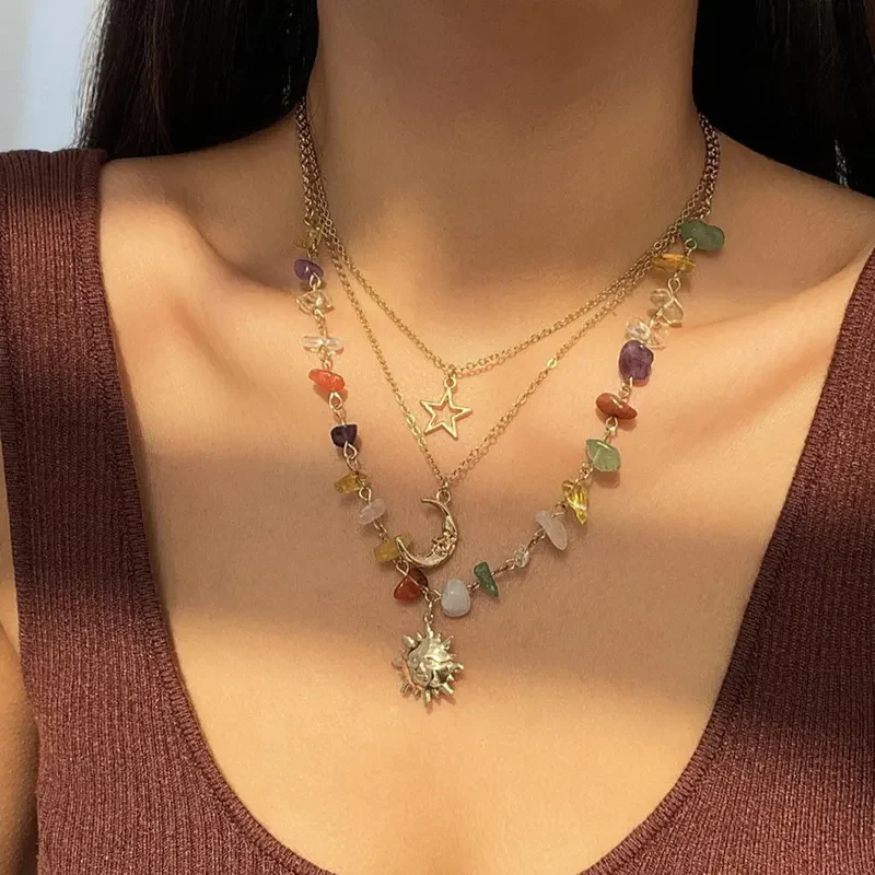 3pc Celestial Crystal Necklace