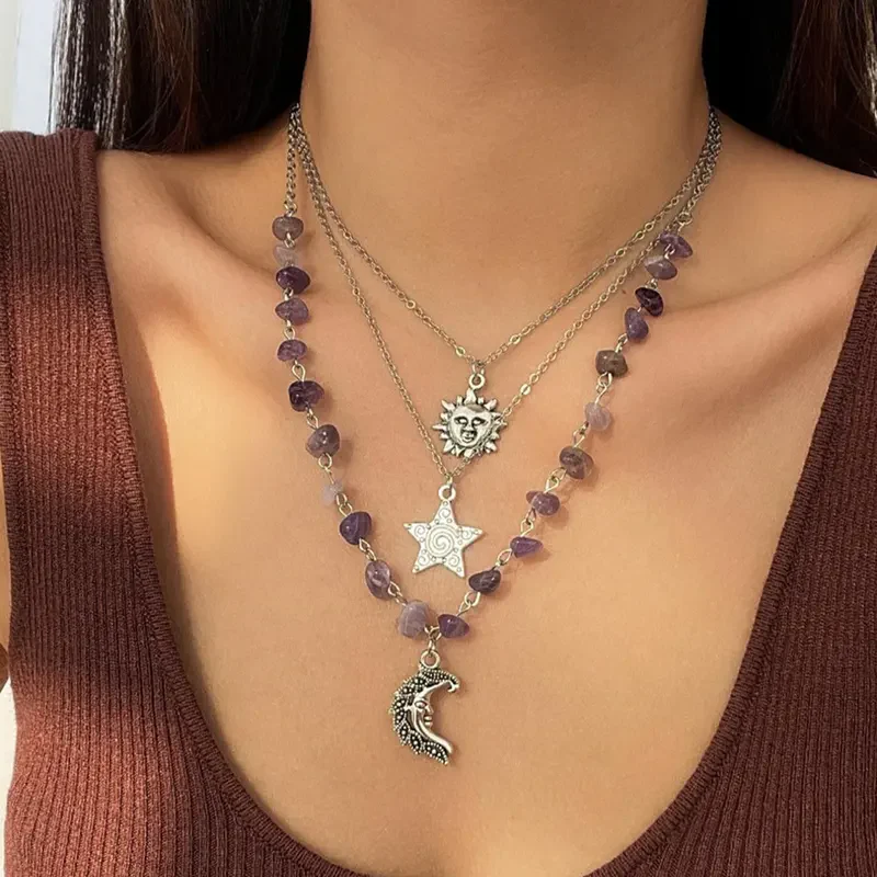 3pc Celestial Crystal Necklace - Image 3