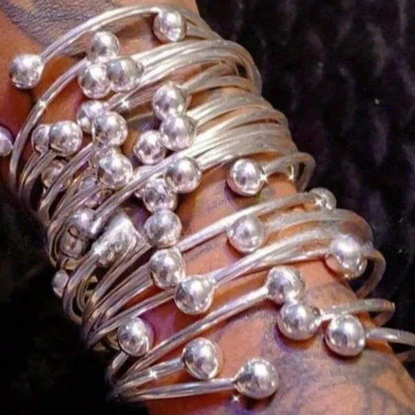 Ball Bangle Bracelet Set - Image 2