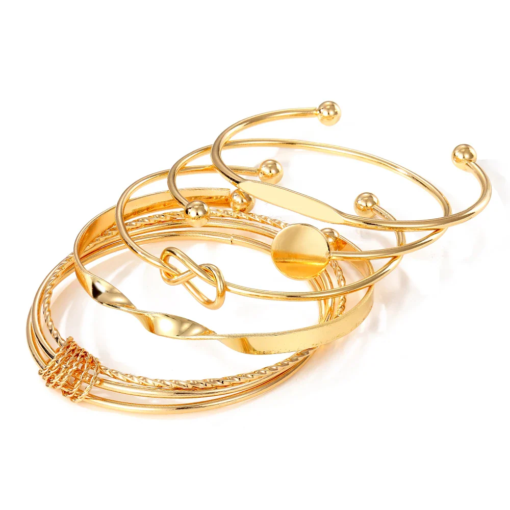 5pc Twist & Tie Bracelet Stack - Image 3