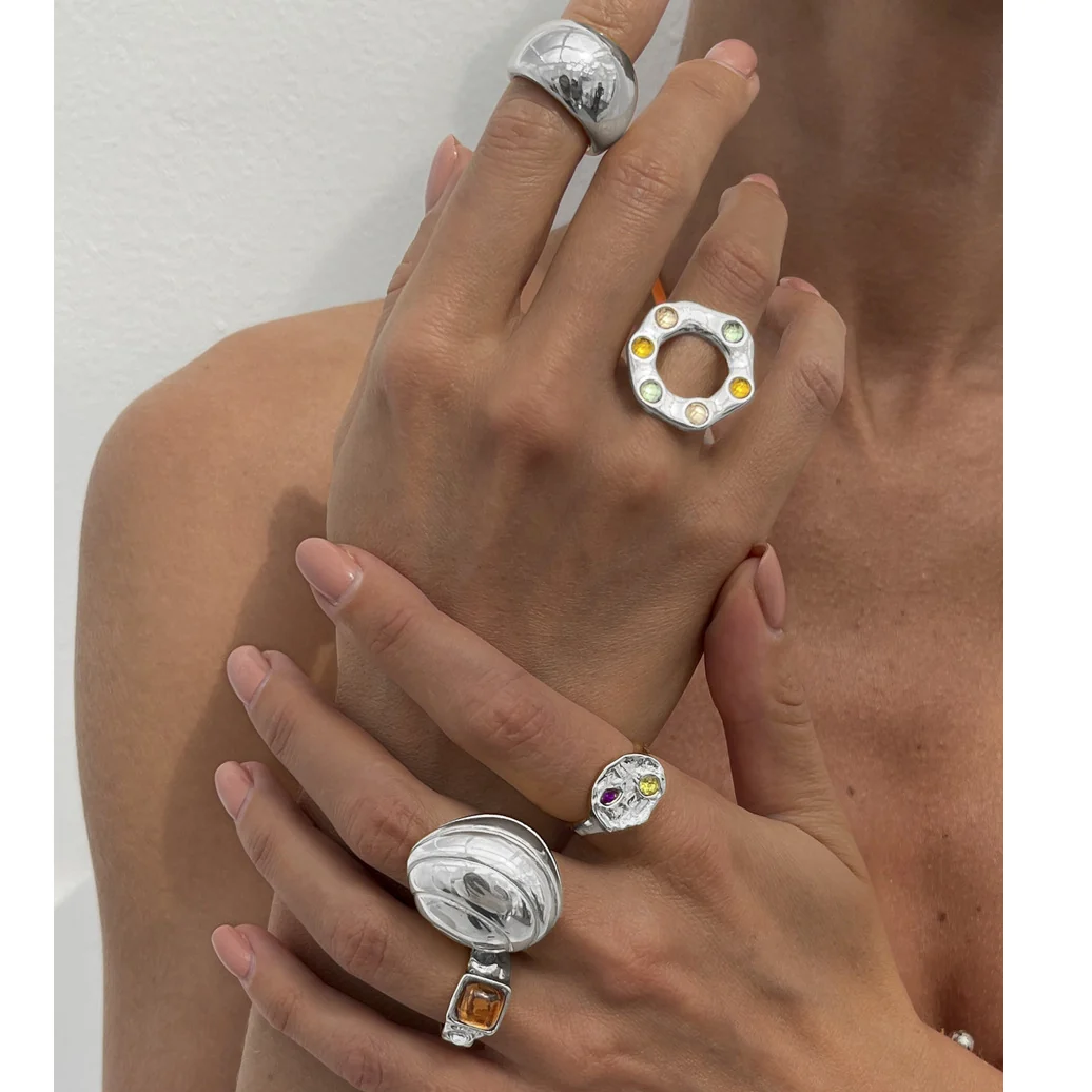 Baroque French Rhinestone Ring Set - Image 2