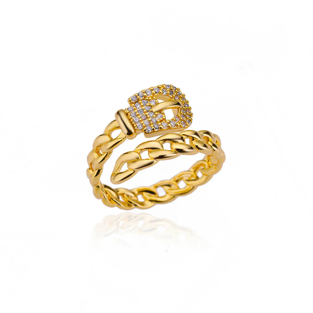 Buckle Chain Adjustable Ring - Image 2