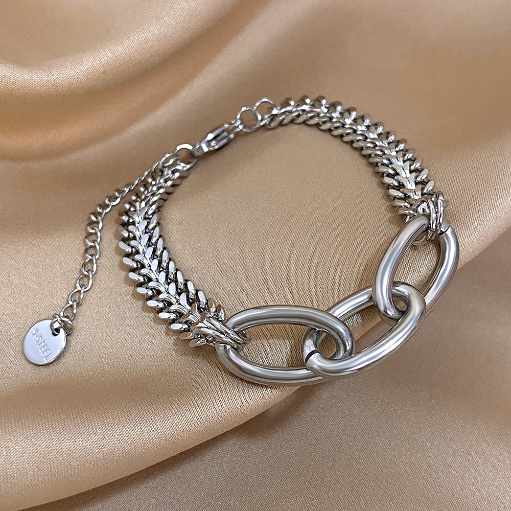 Chunky Oval Link Statement Bracelet - Image 2