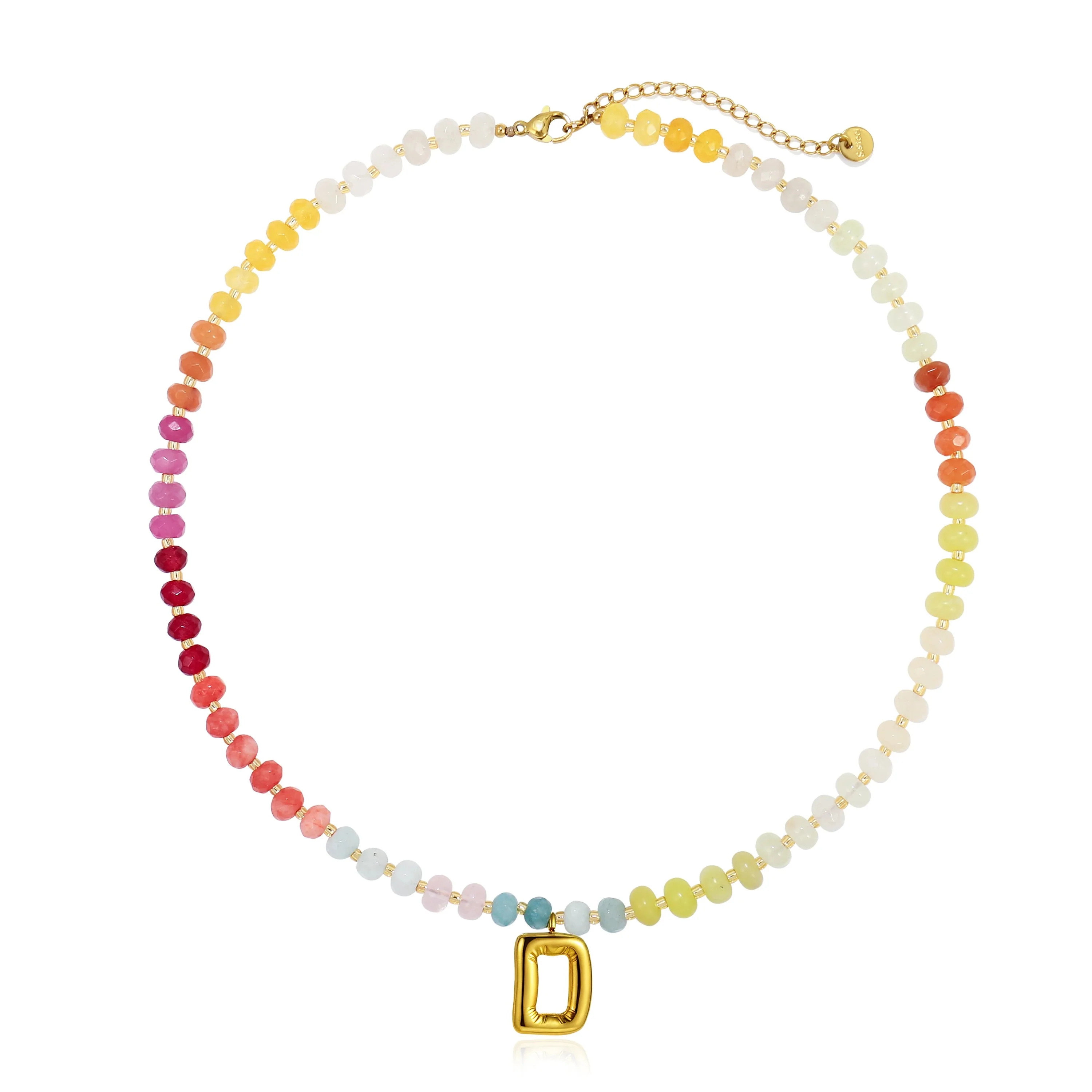 Colorful Balloon Letter Necklace - Image 4