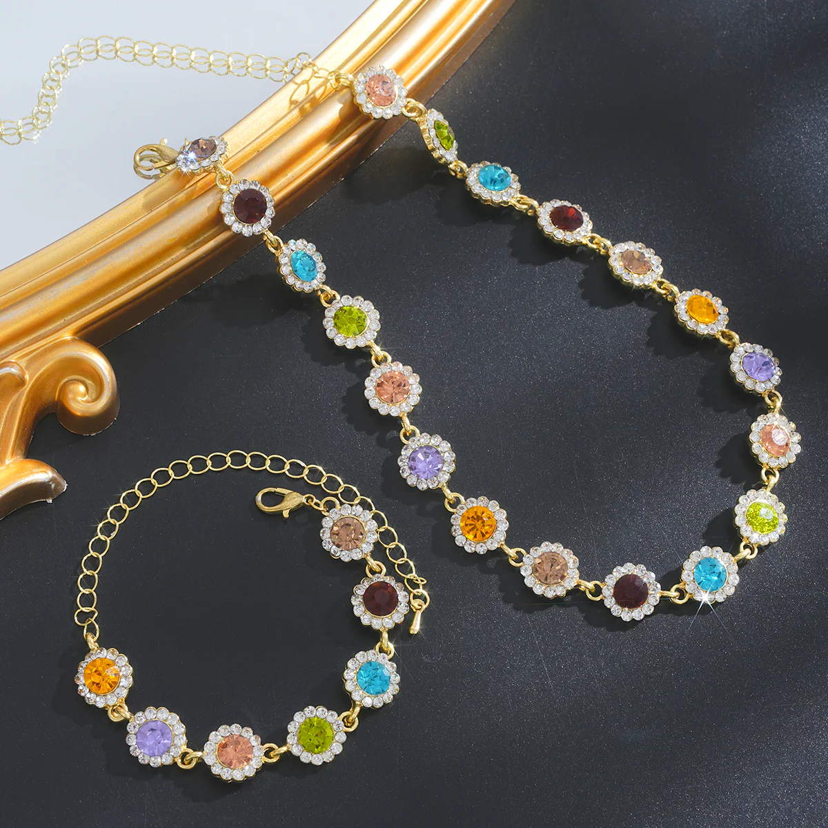 Colorful Choker & Bracelet Set - Image 3