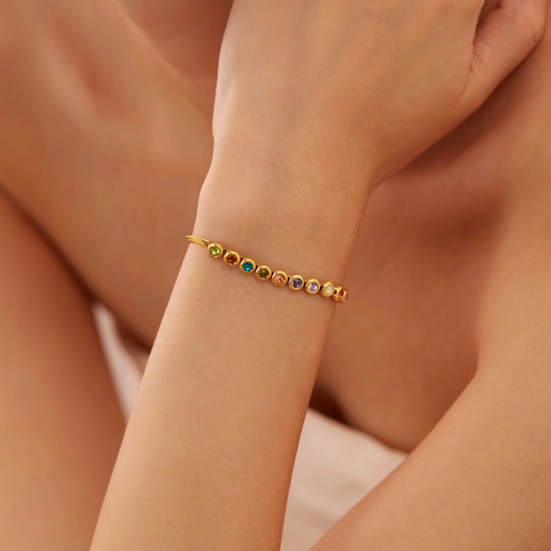 Colorful Mini Circles Bracelet - Image 2