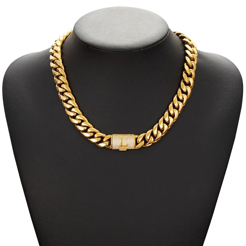 Cuban Link Letter Necklace - Image 15