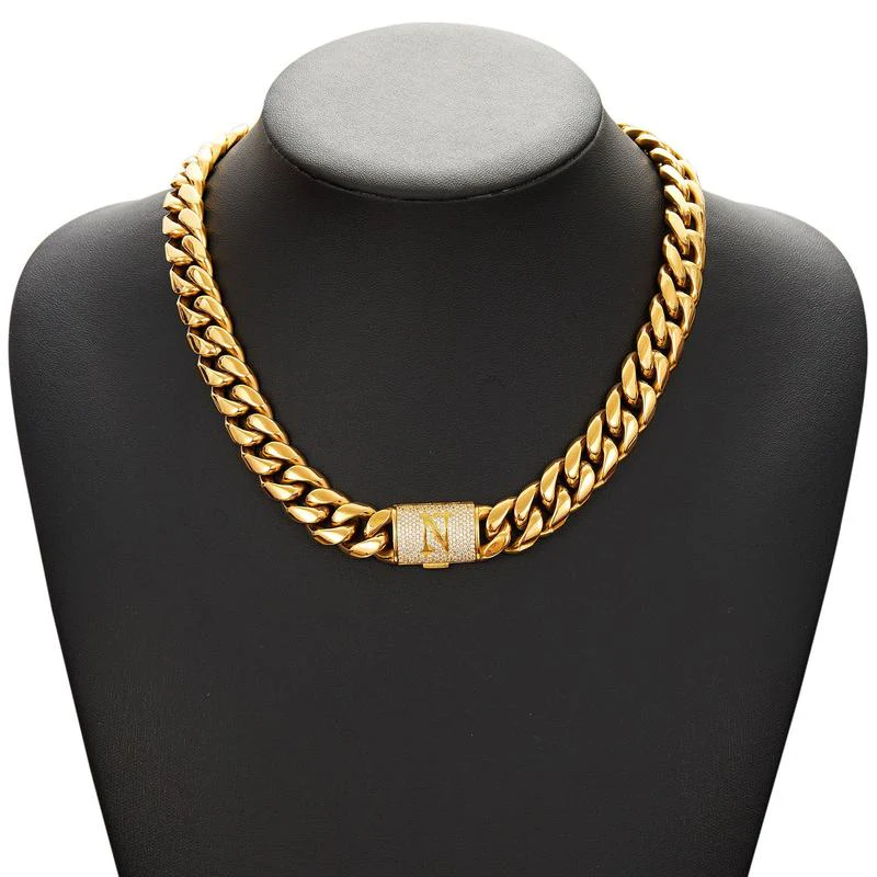 Cuban Link Letter Necklace - Image 25