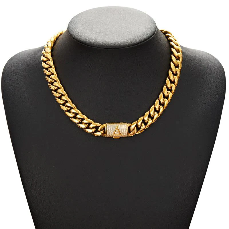 Cuban Link Letter Necklace - Image 3