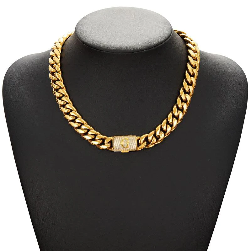 Cuban Link Letter Necklace - Image 6