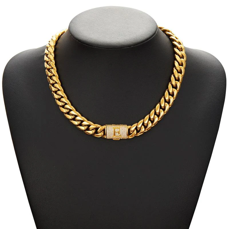 Cuban Link Letter Necklace - Image 9