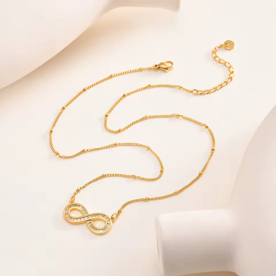 Dainty Diamond Infinity Necklace - Image 2
