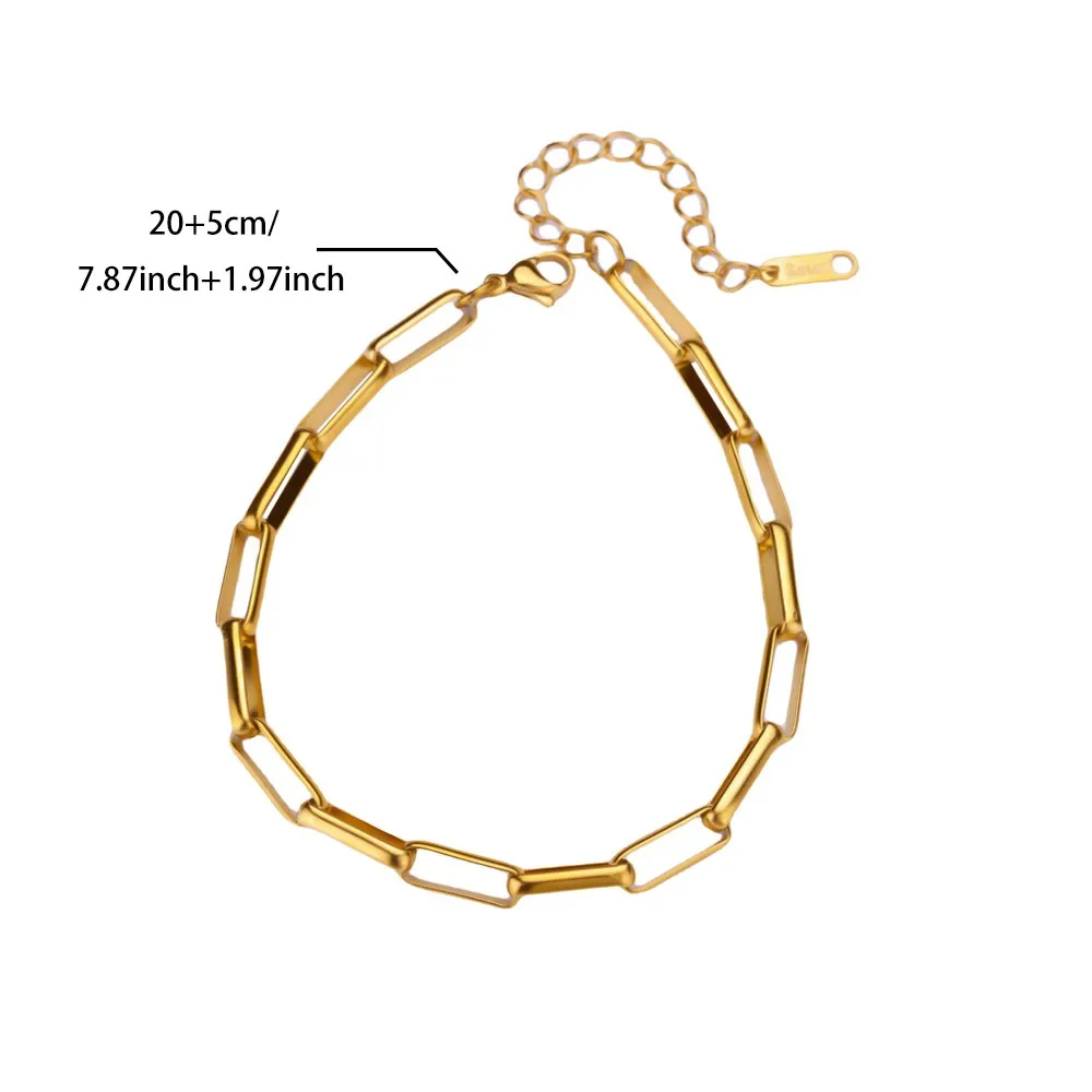 Dainty Large Paper Clip Bracelet - Image 3