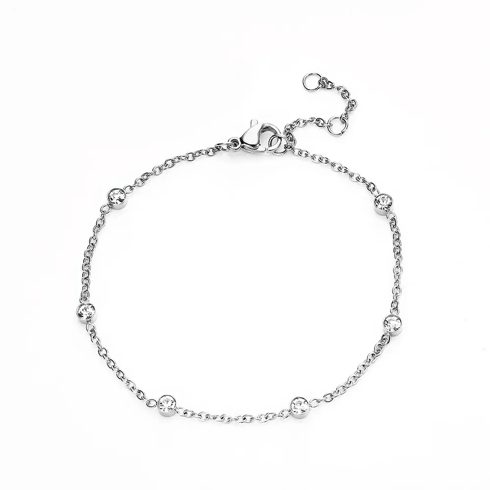 Dainty Six Crystals Bracelet - Image 2