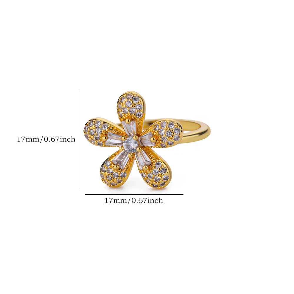 Diamond Bloom Cocktail Ring - Image 2