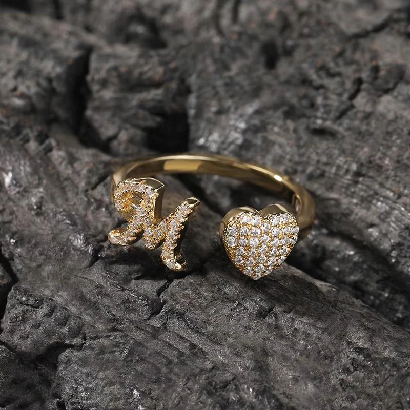 Diamond Initial Ring