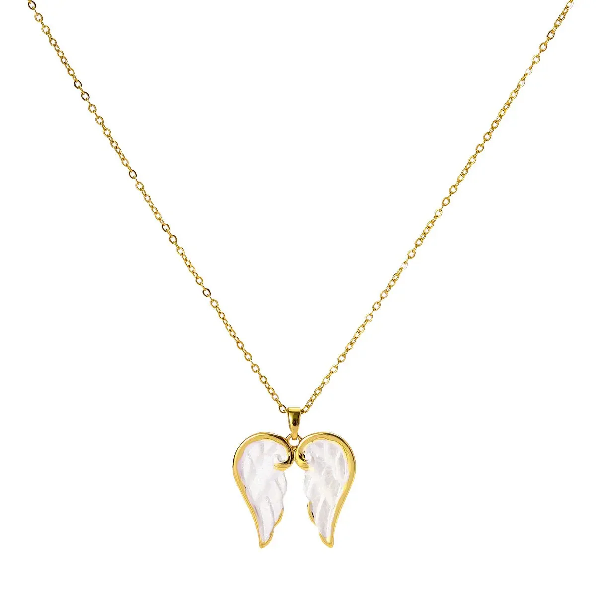 Enamel Angel Wing Necklace