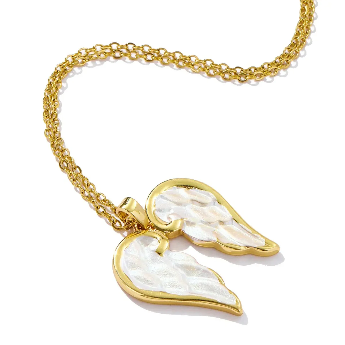 Enamel Angel Wing Necklace - Image 2