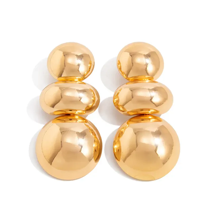 Exaggerated Geometric Ball Earrings - Image 7