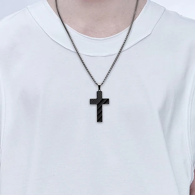 Flag Cross Verse Necklace - Image 9