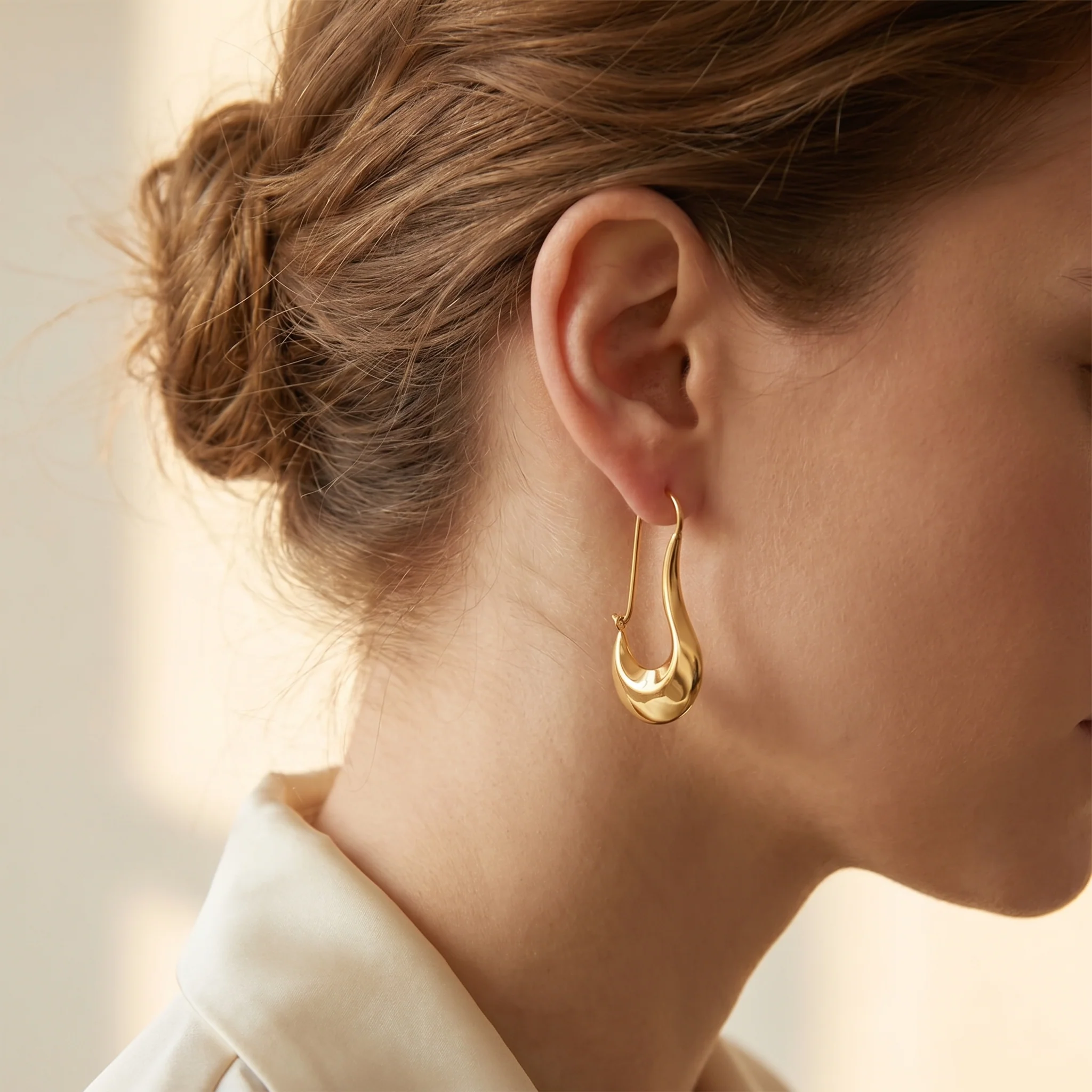 Geometric Dangle Earrings - Image 3