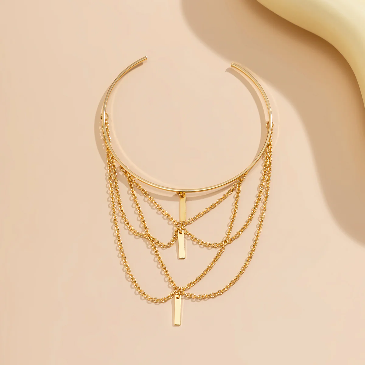 Gold Chain Tassel Arm Bracelet - Image 3