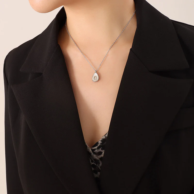 Gold & Mother of Pearl Teardrop Jewelry Set - Image 2