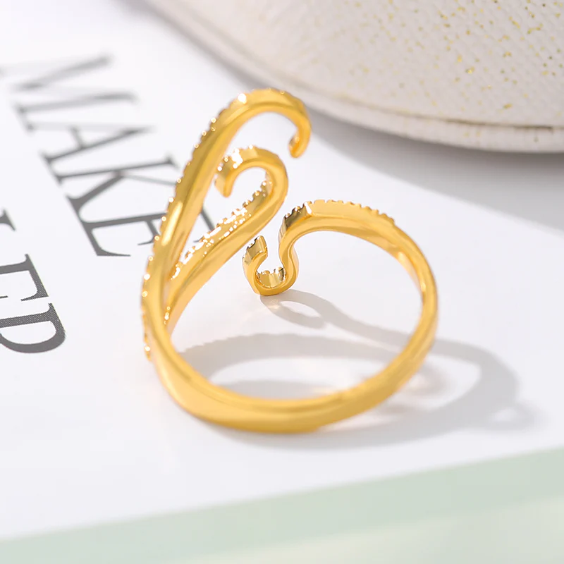 Gold Octopus Adjustable Ring - Image 2