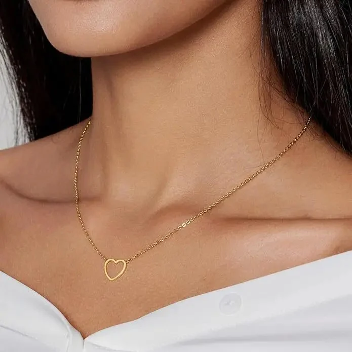 Hollow Heart Necklace - Image 3