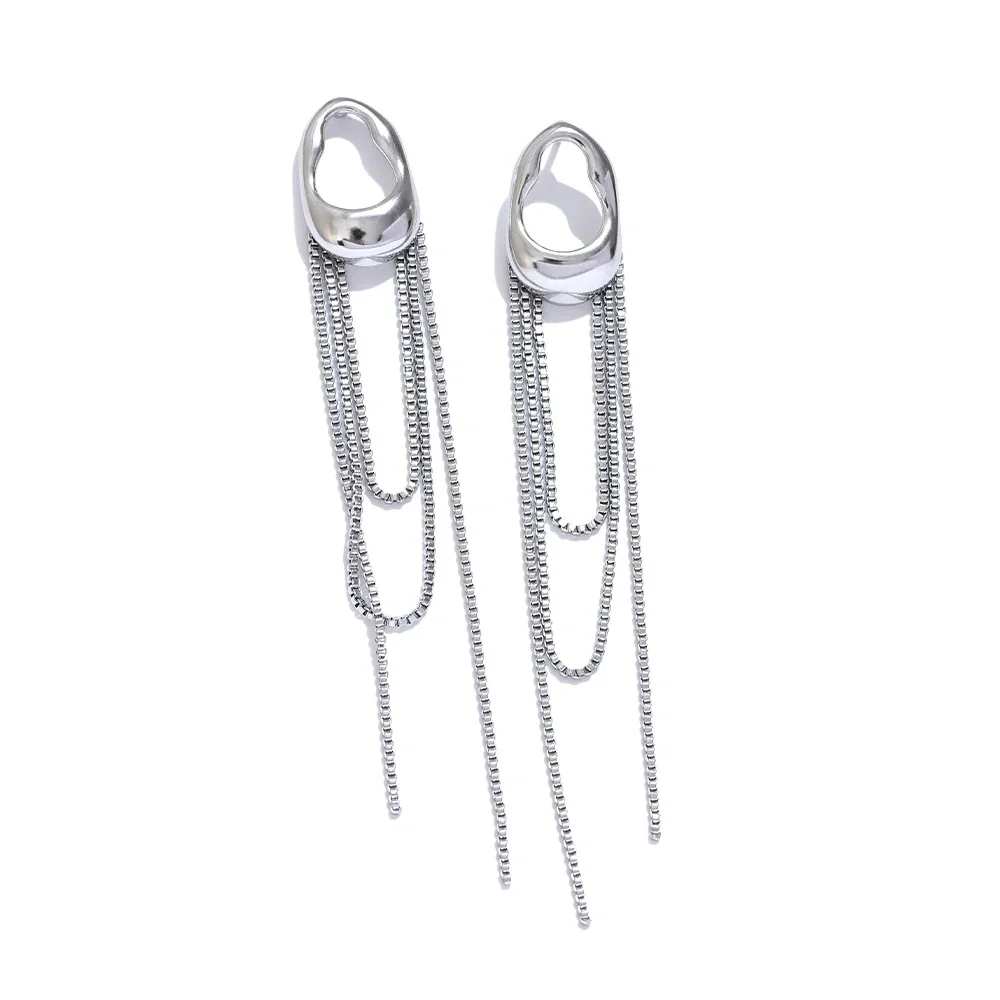 Hoop Tassel Earrings - Image 2