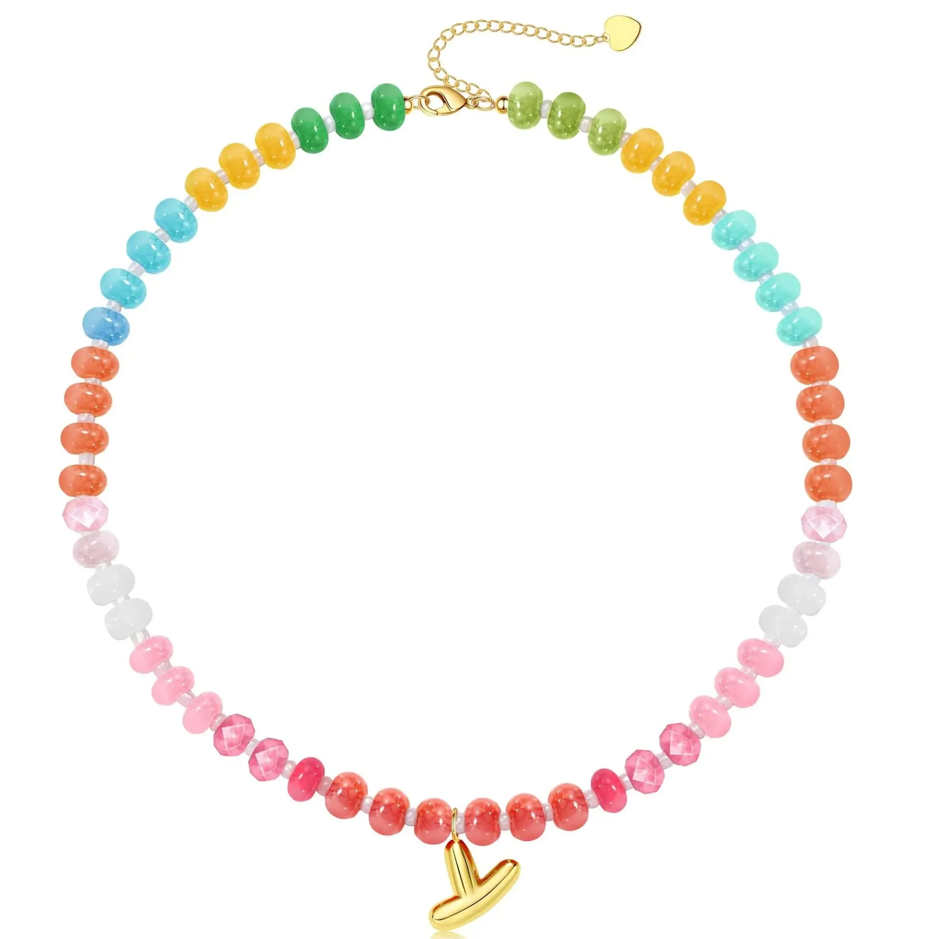 Initial Natural Stone Necklace - Image 27