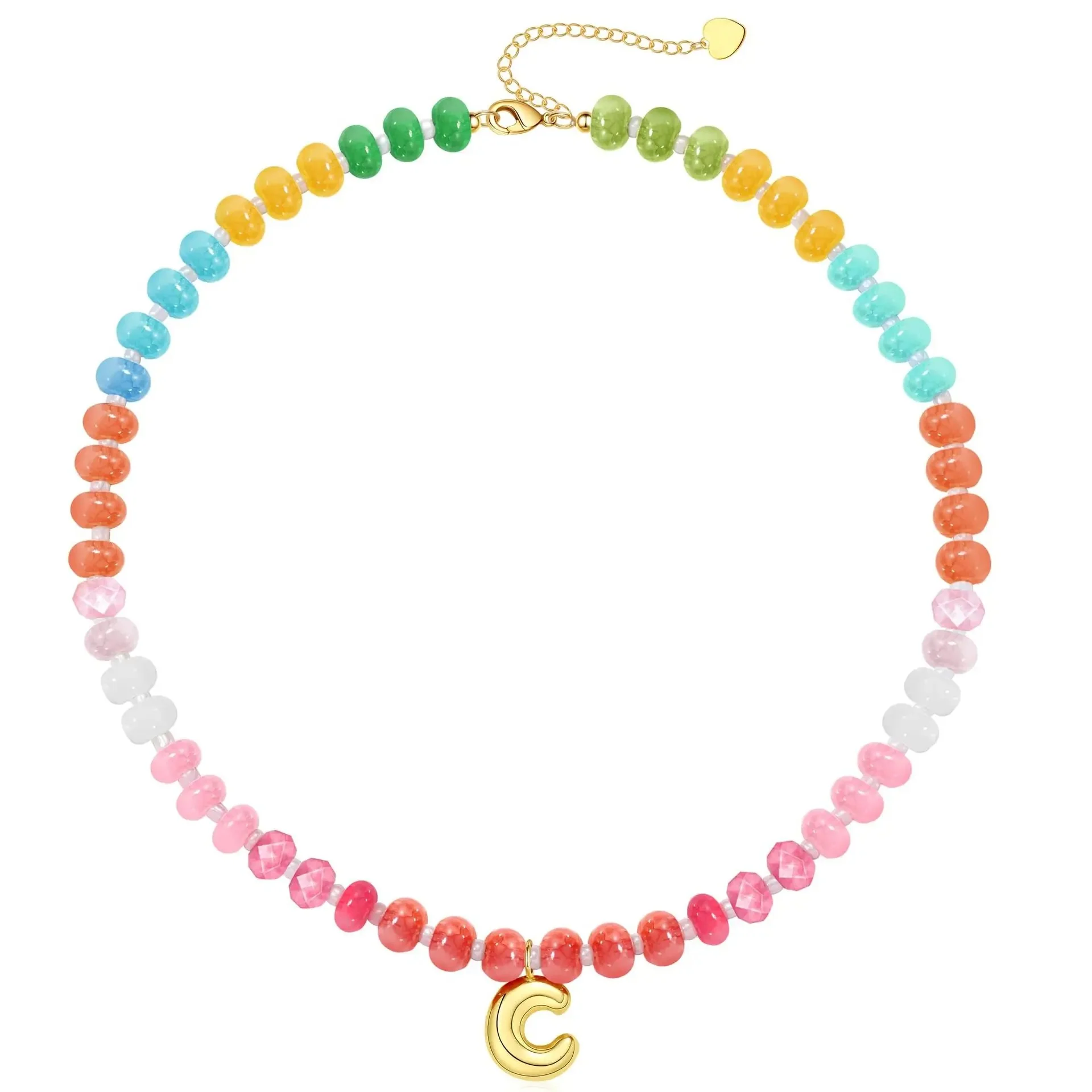 Initial Natural Stone Necklace - Image 5