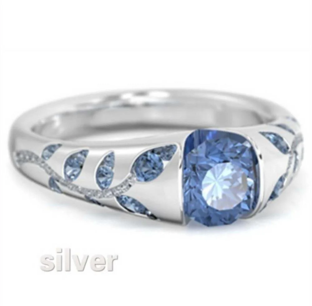 Leaf Vine Cutout Gemstone Ring - Image 2