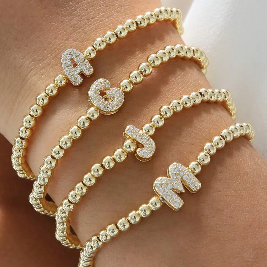 Letter Beaded Bracelet - Image 2