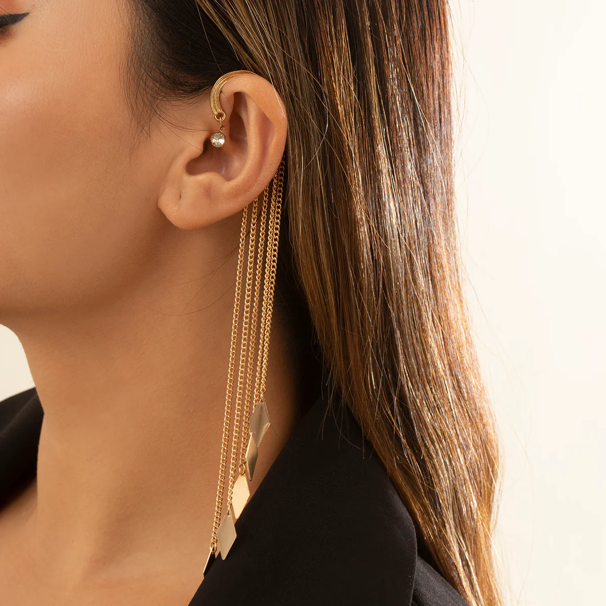 Long Tassel Clip-On Earring