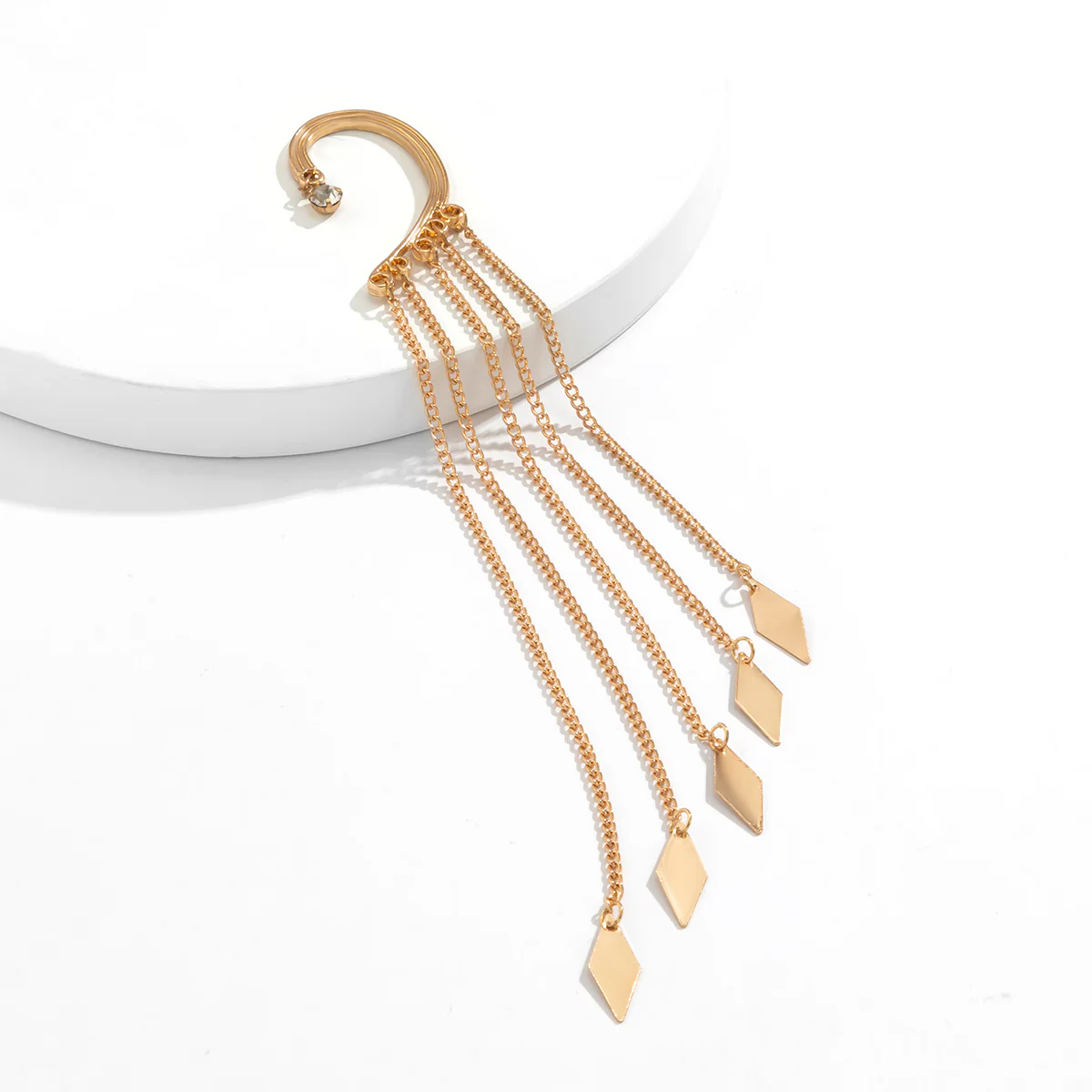 Long Tassel Clip-On Earring - Image 2