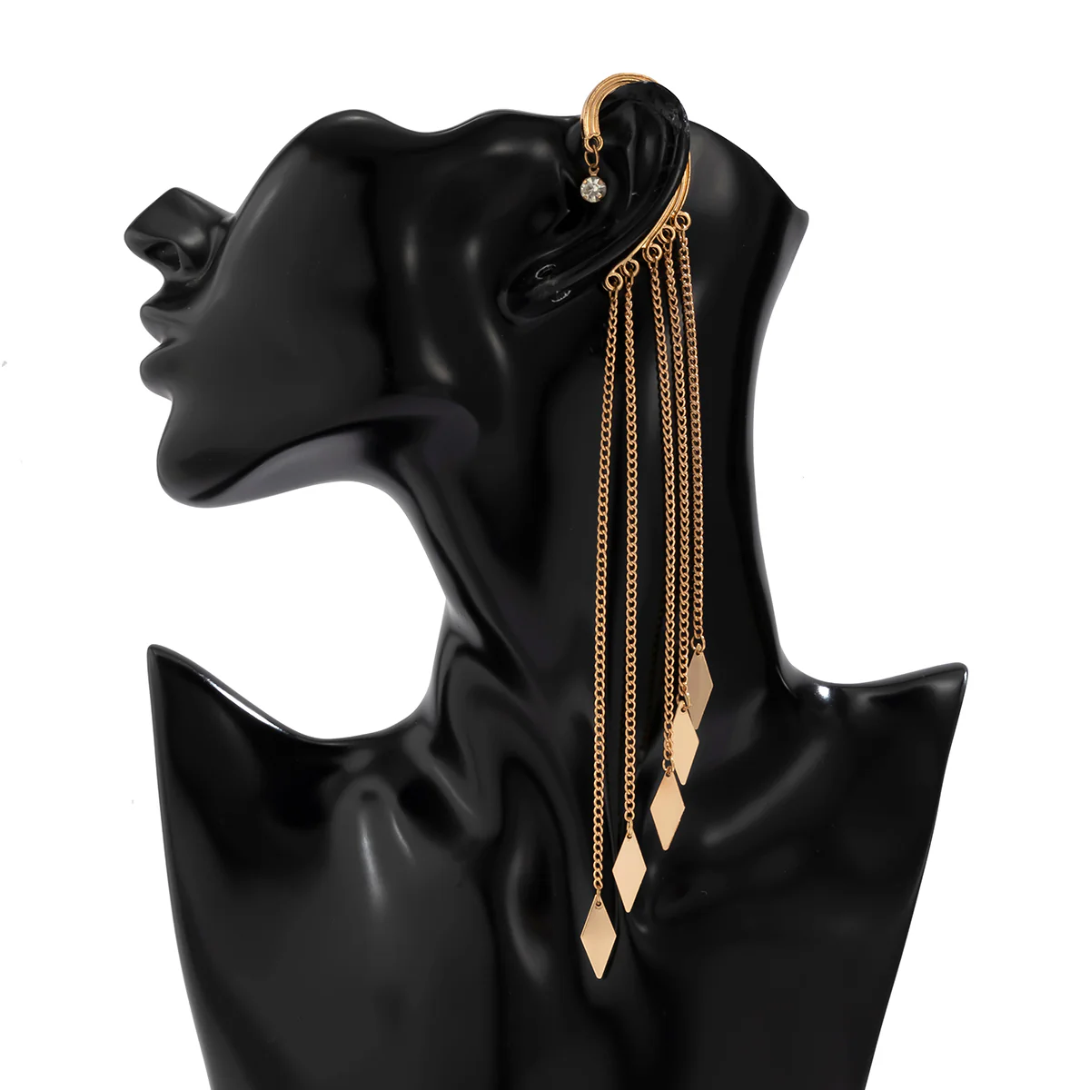 Long Tassel Clip-On Earring - Image 3