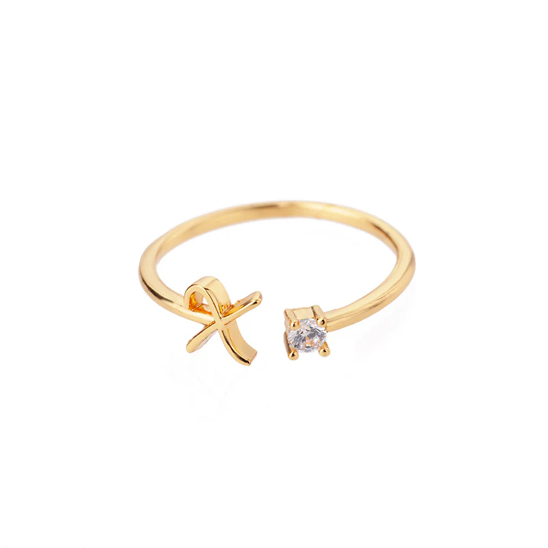 Mini Zircon Initial Ring - Image 22