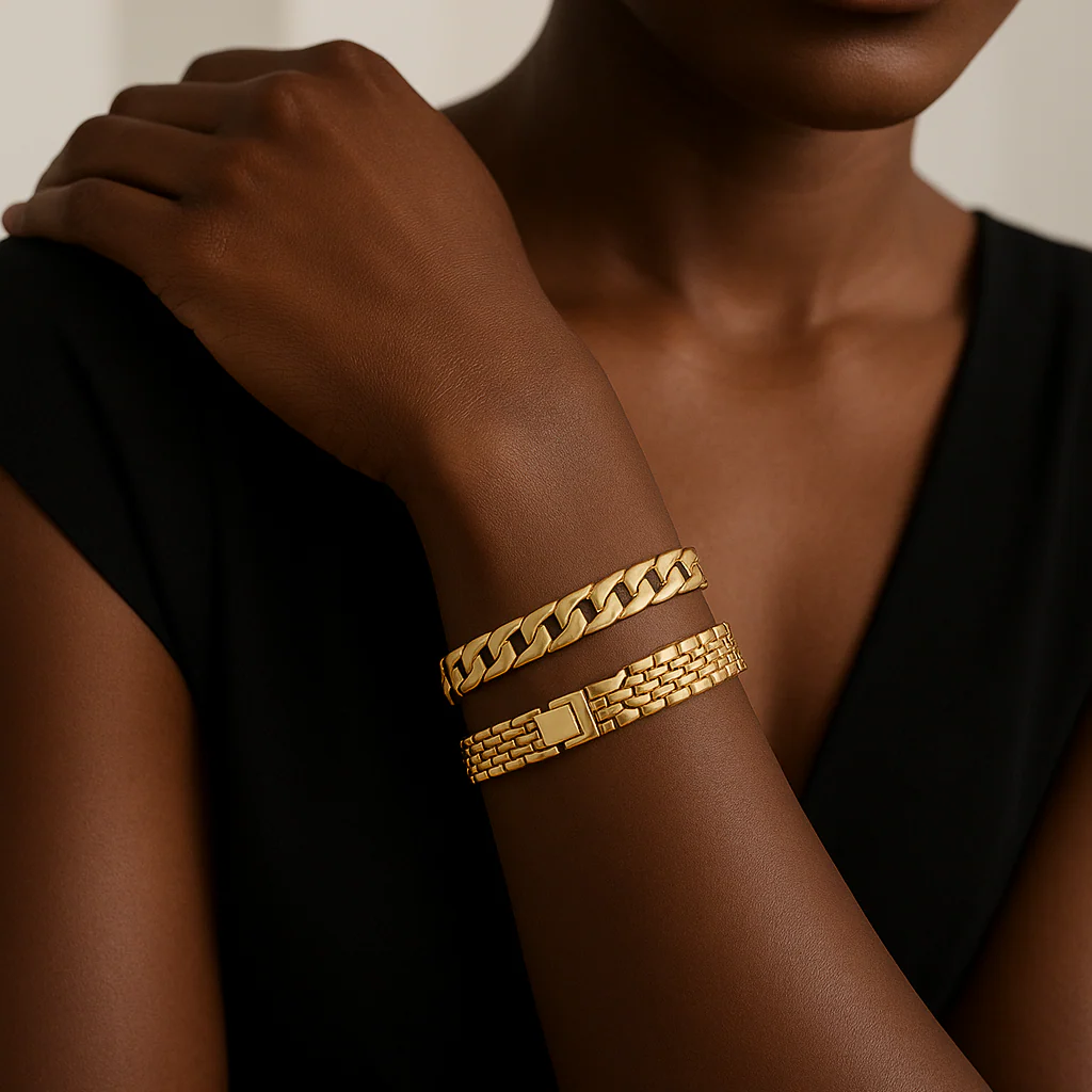 2pc 14k Chunky Link Bracelets - Image 5