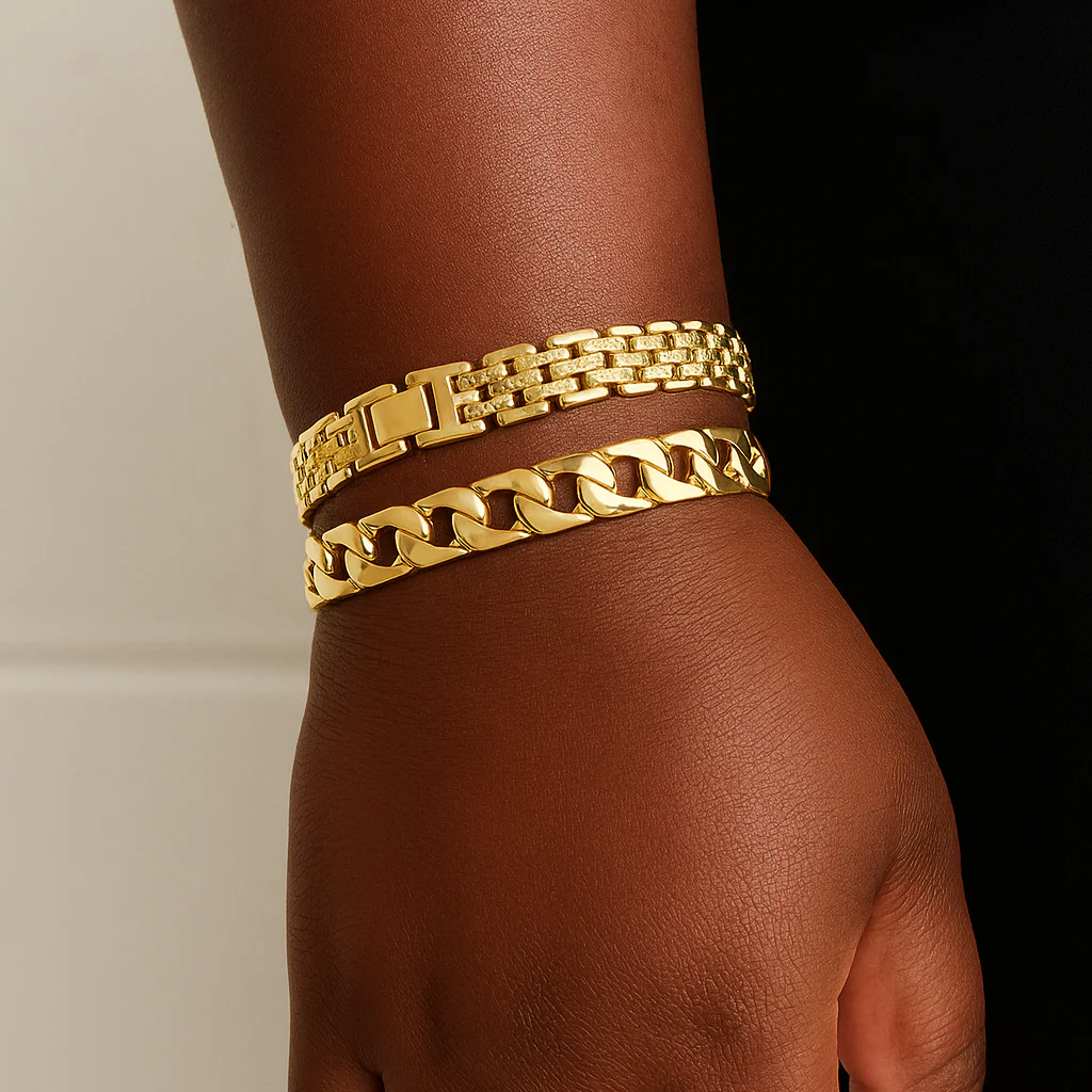 2pc 14k Chunky Link Bracelets - Image 8