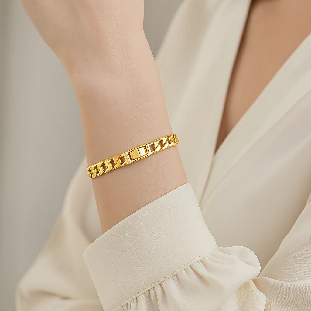 2pc 14k Chunky Link Bracelets - Image 9