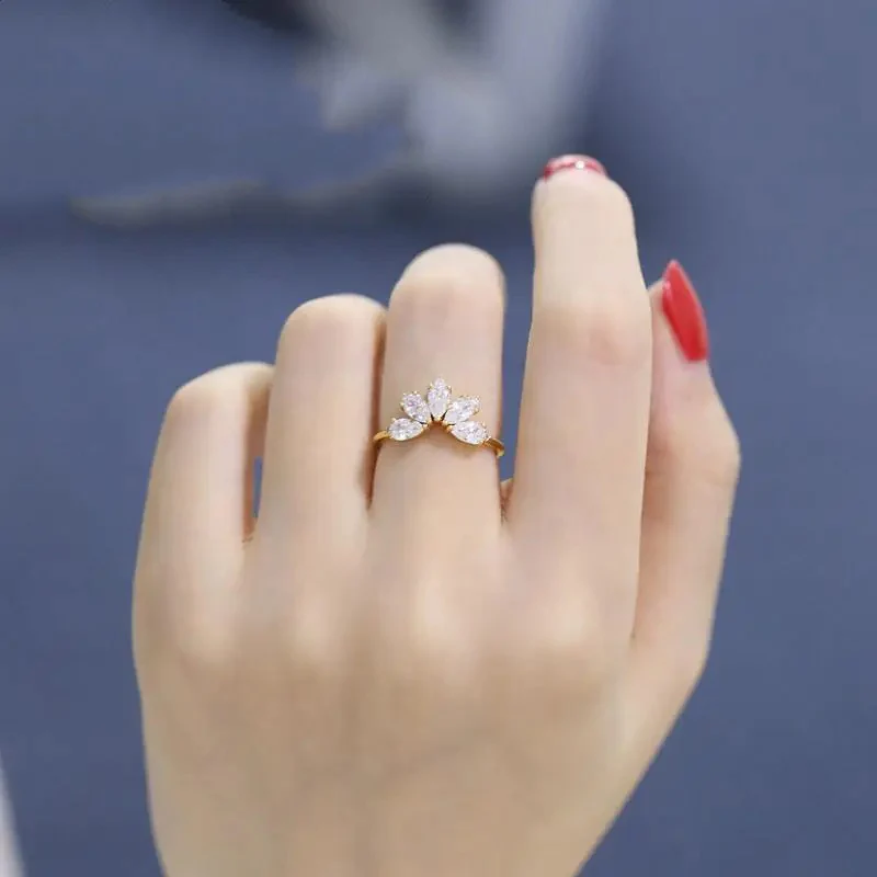 Open Petal Crown Ring - Image 2