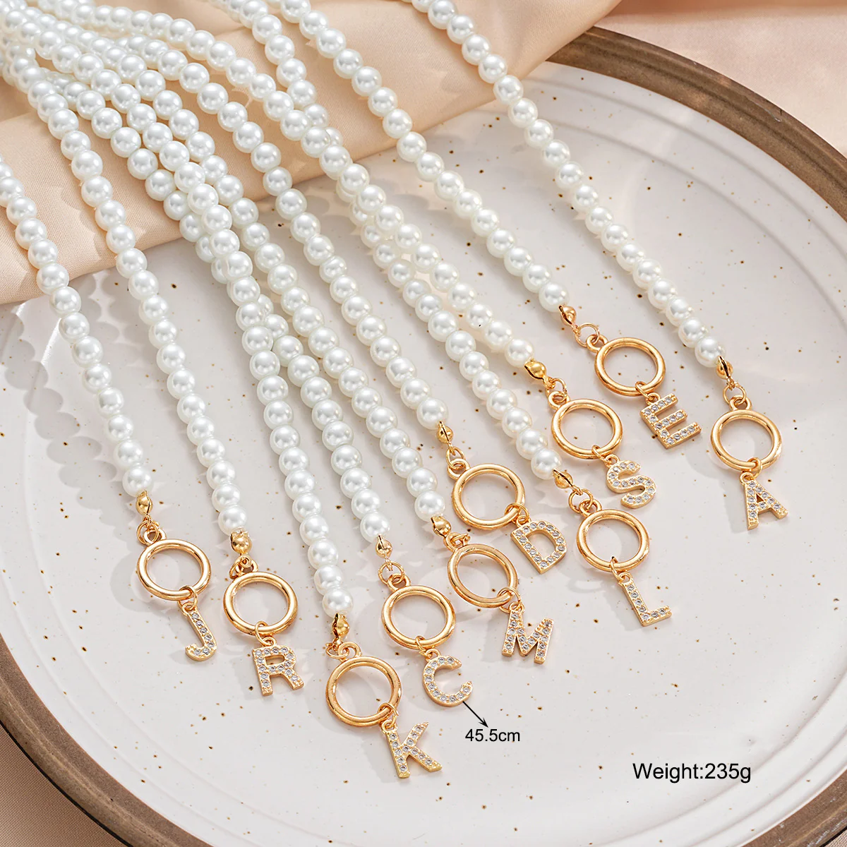 Pearl Initial Toggle Necklace - Image 11