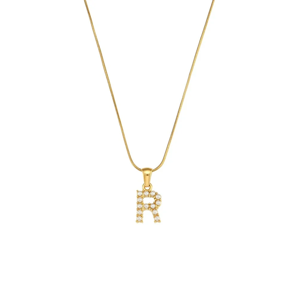 Pearl Letter Initial Necklace - Image 18