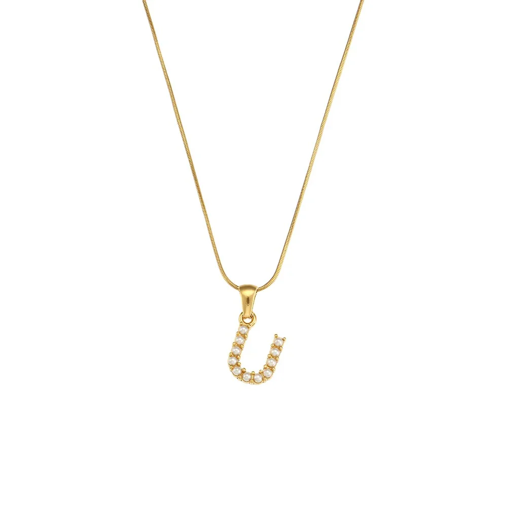 Pearl Letter Initial Necklace - Image 21