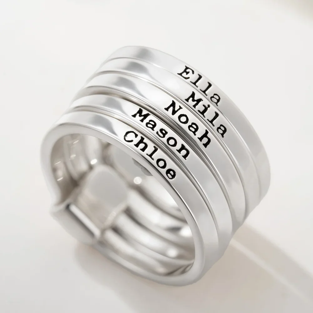 Personalized Heart Stackable Ring - Image 6